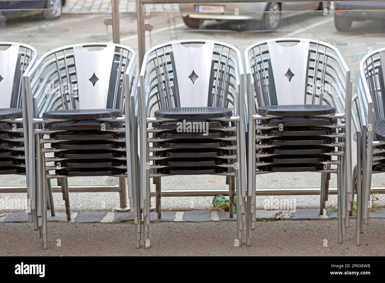 Empty Chairs, Gastronomy Stock Photo