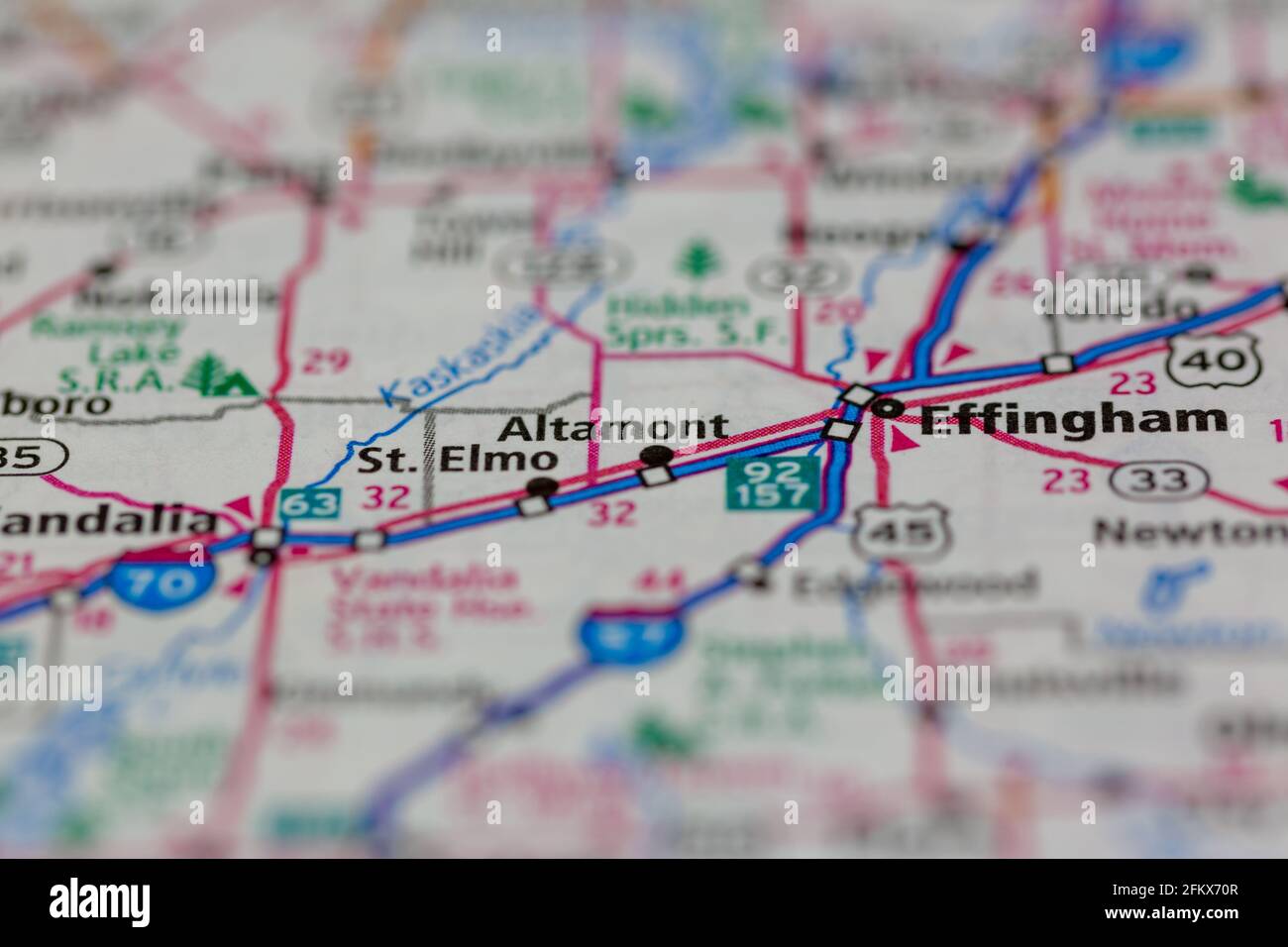 Altamont Illinois Shown on a Geography map or road map Stock Photo Alamy