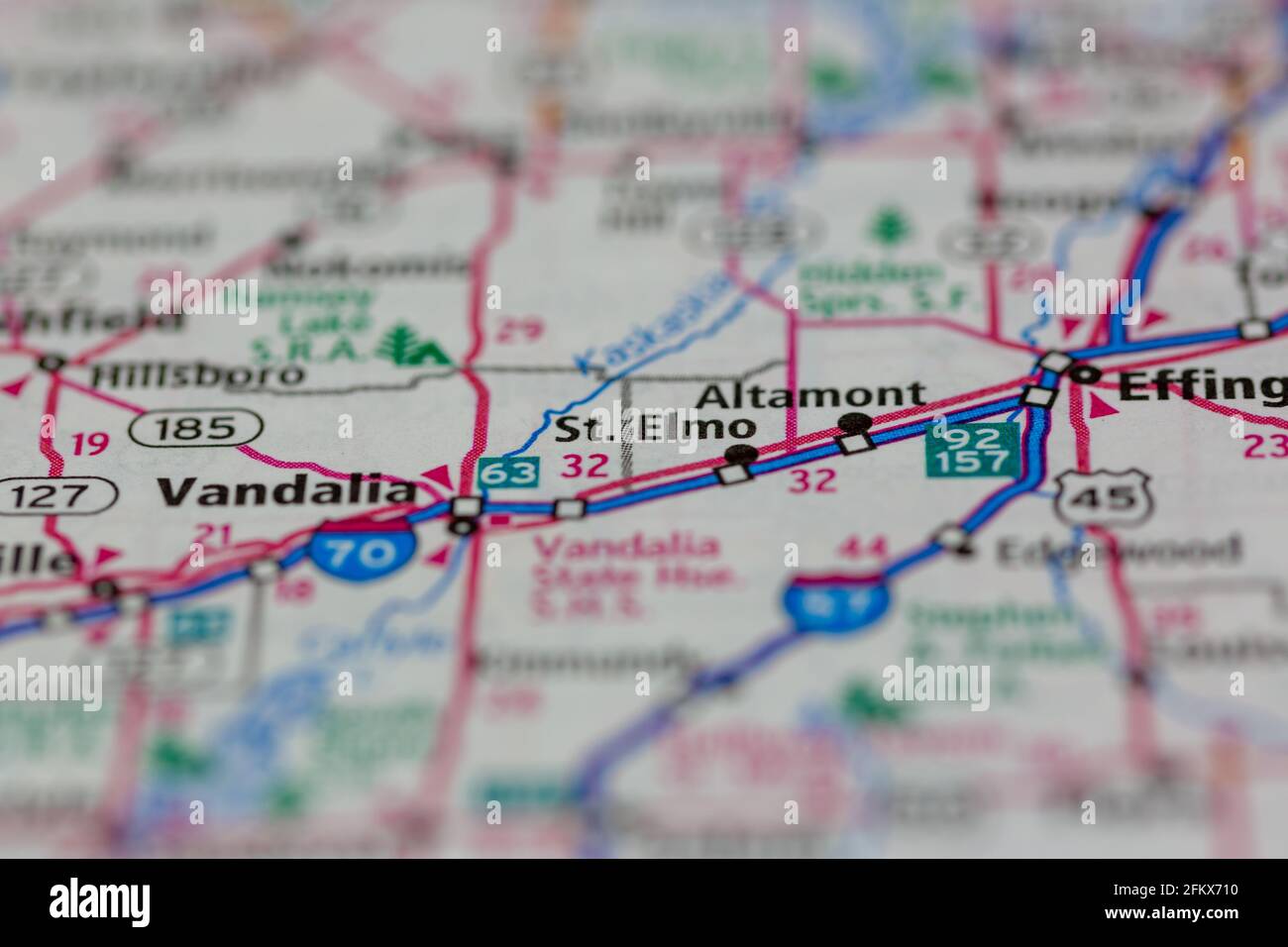 Map of st elmo illinois hires stock photography and images Alamy