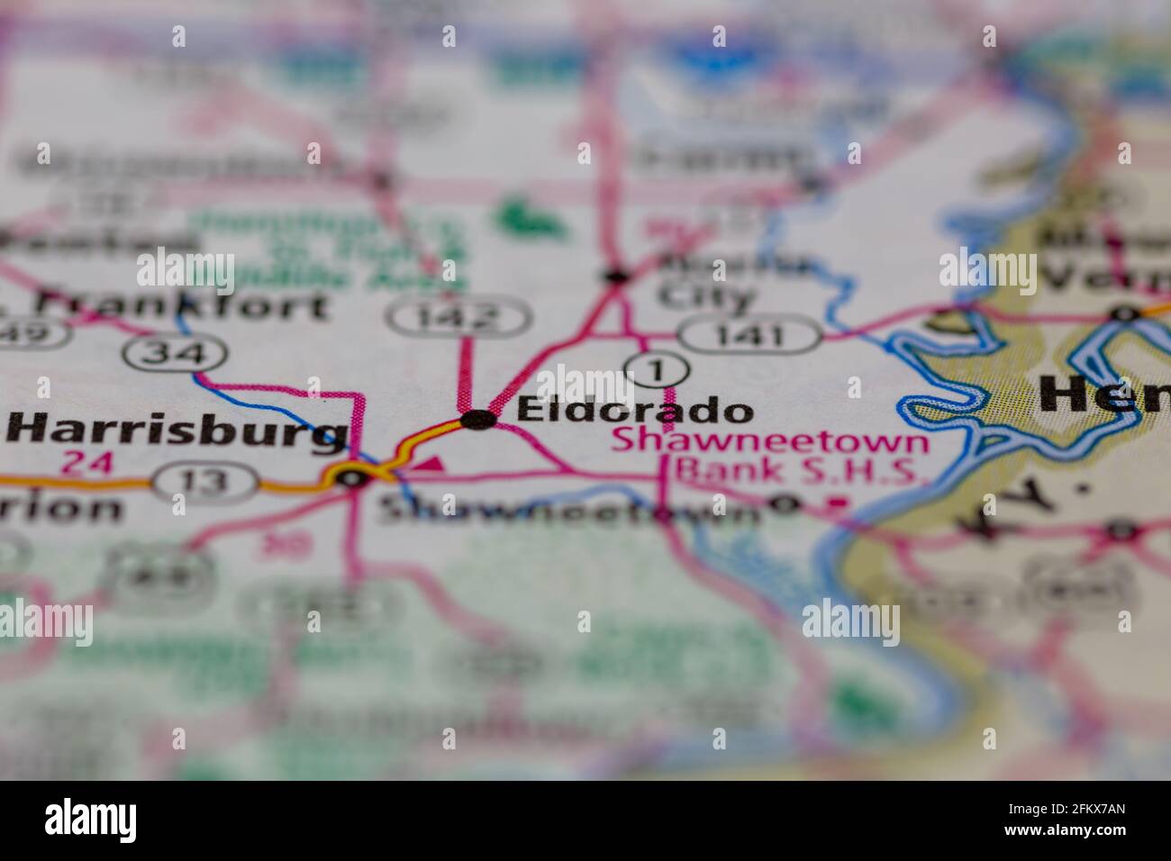 Eldorado illinois map hires stock photography and images Alamy