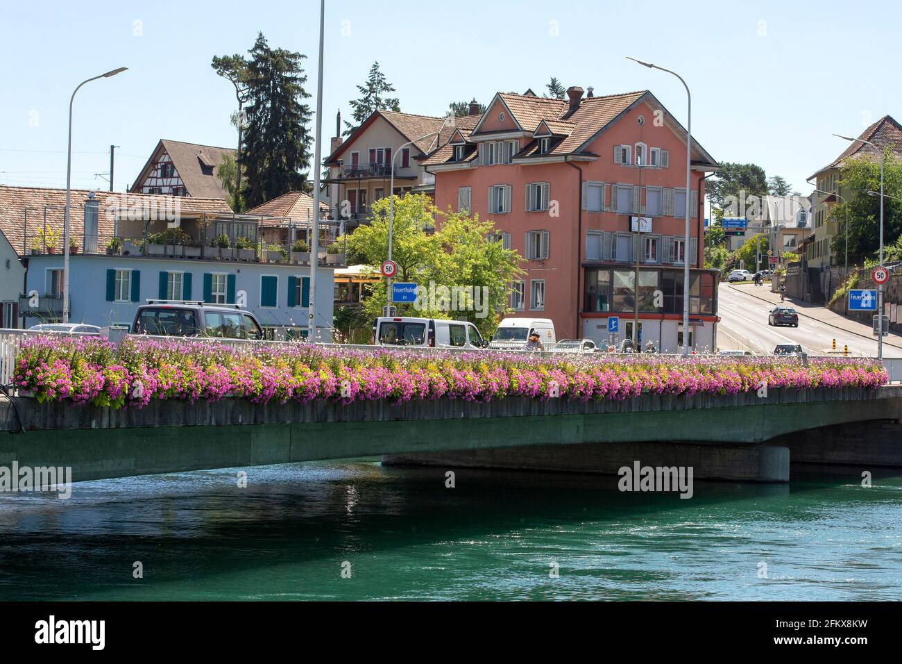 Rheinbrucke mit blumenschmuck hires stock photography and images Alamy
