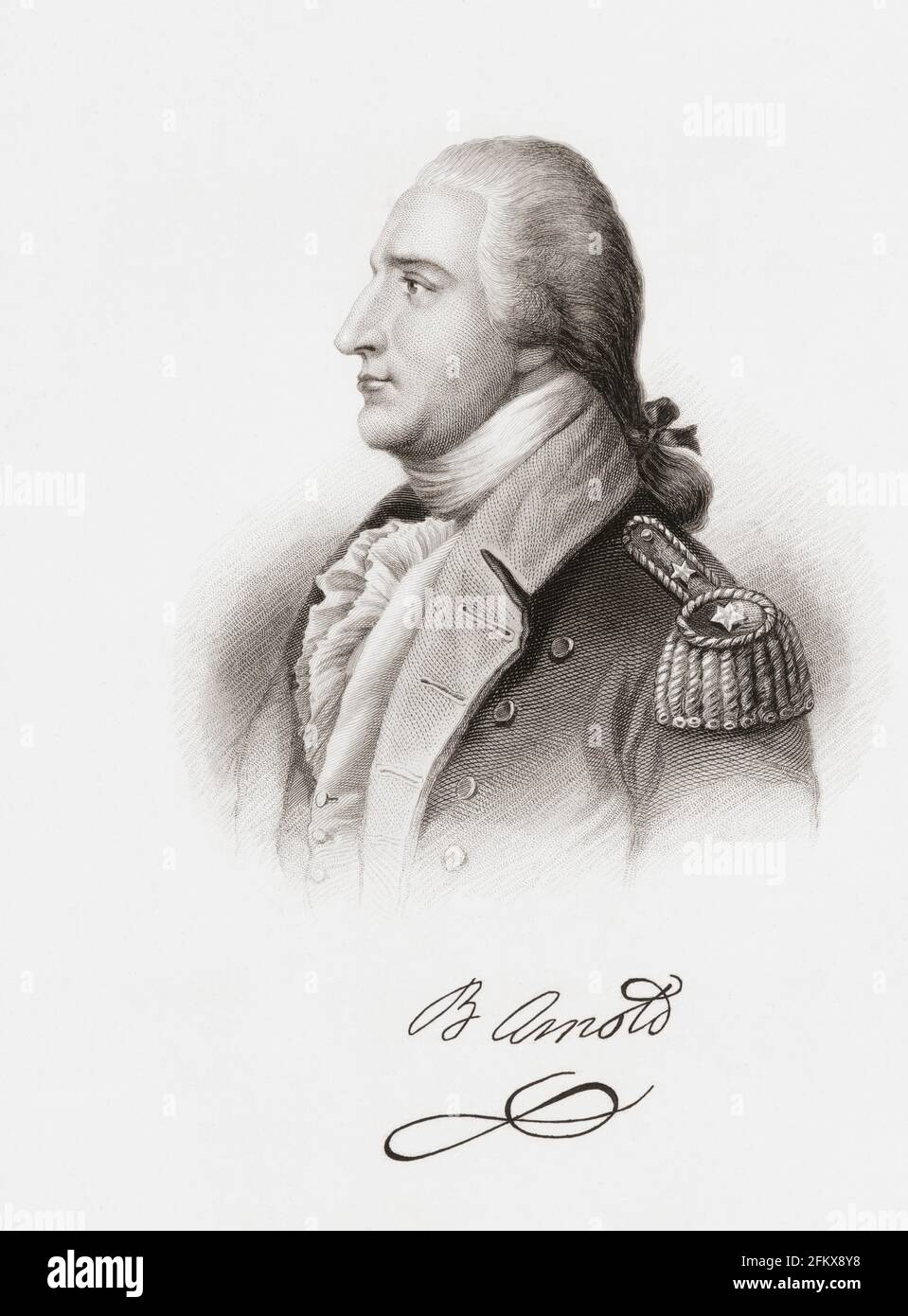 Benedict Arnold V, 1740 to 1801. American general during the American Revolutionary War. Stock Photo