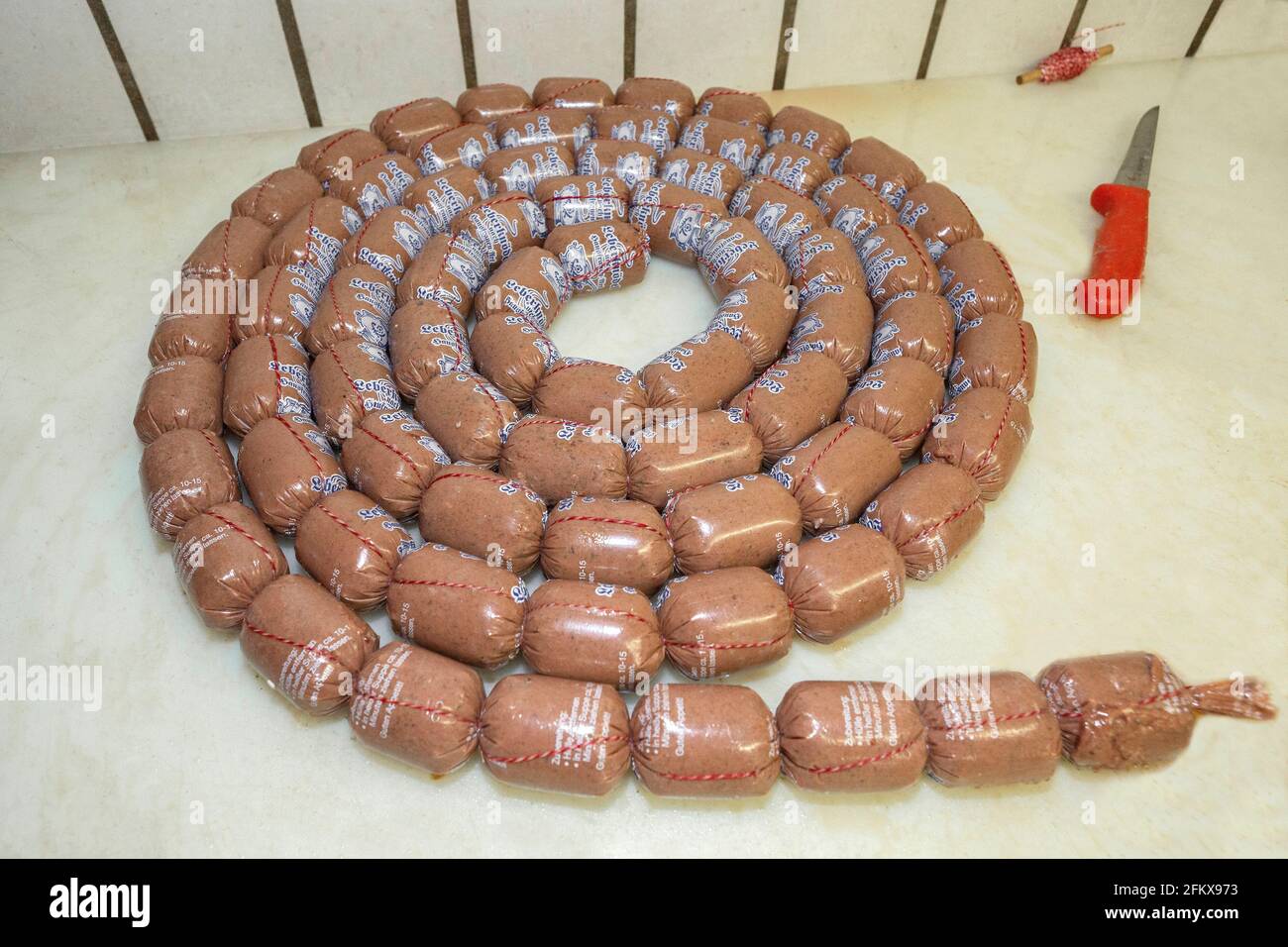 Packaged Liver Dumplings Stock Photo