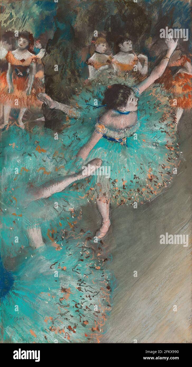 Edgar Degas, Swaying Dancer (Dancer in Green) 1877-1879 Pastel and