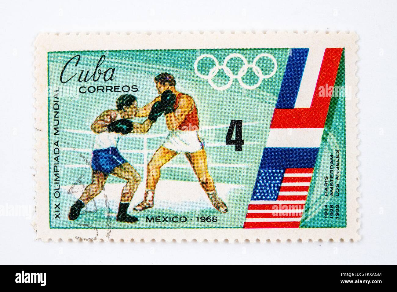 Cuba Correos stamp. XIX Olympic Games in Mexico. Edition 1968 Stock Photo