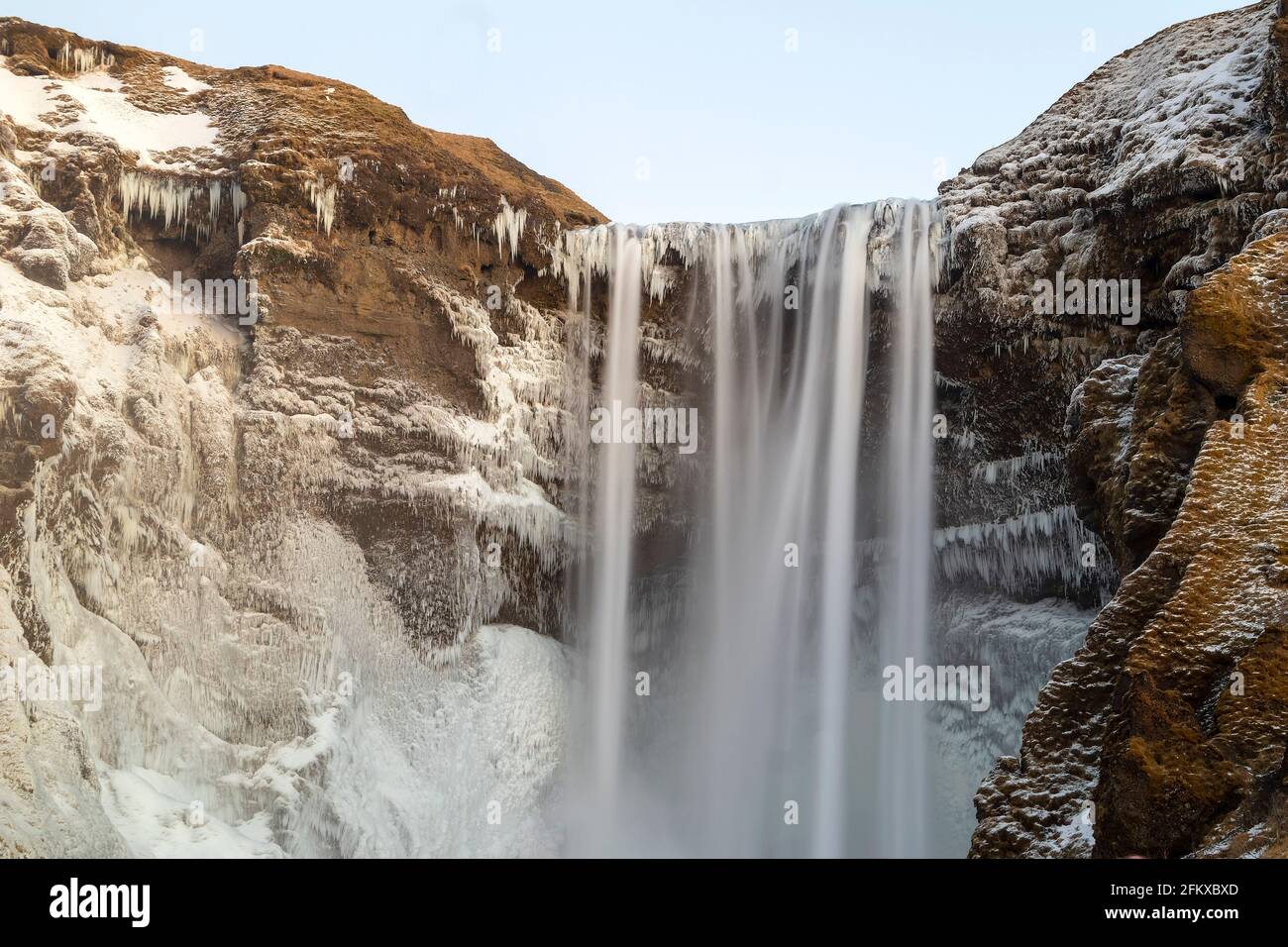 The beautiful Waterfall Skogafoss in Iceland, Europe Stock Photo