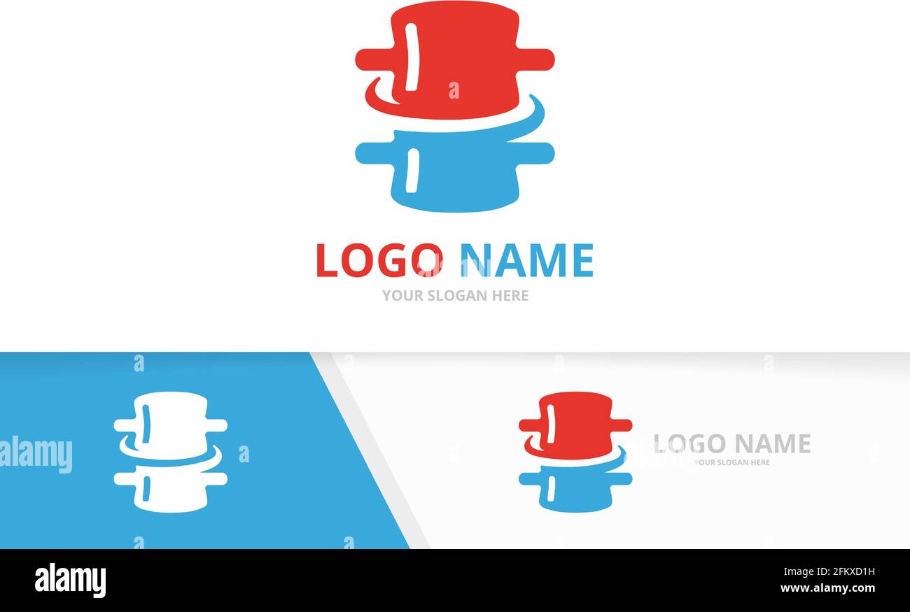 Vector spine logo combination. Chiropractic logotype design template. Stock Vector