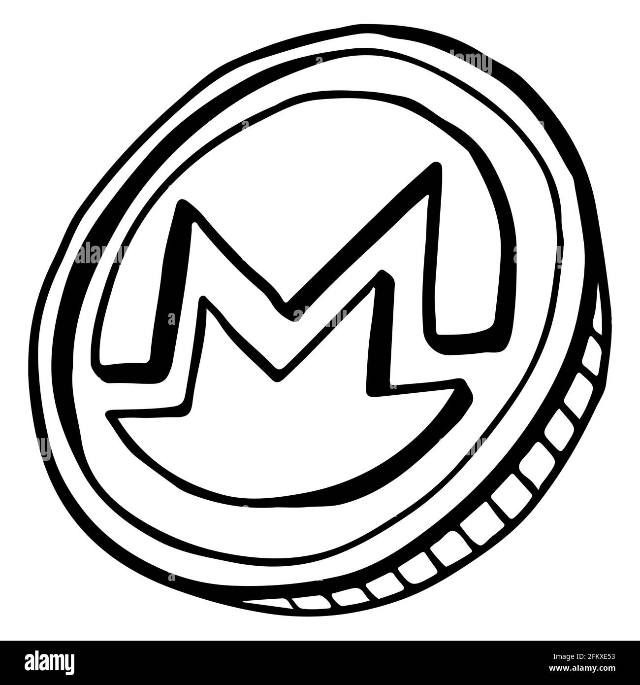 Monero coin Black and White Stock Photos & Images - Alamy