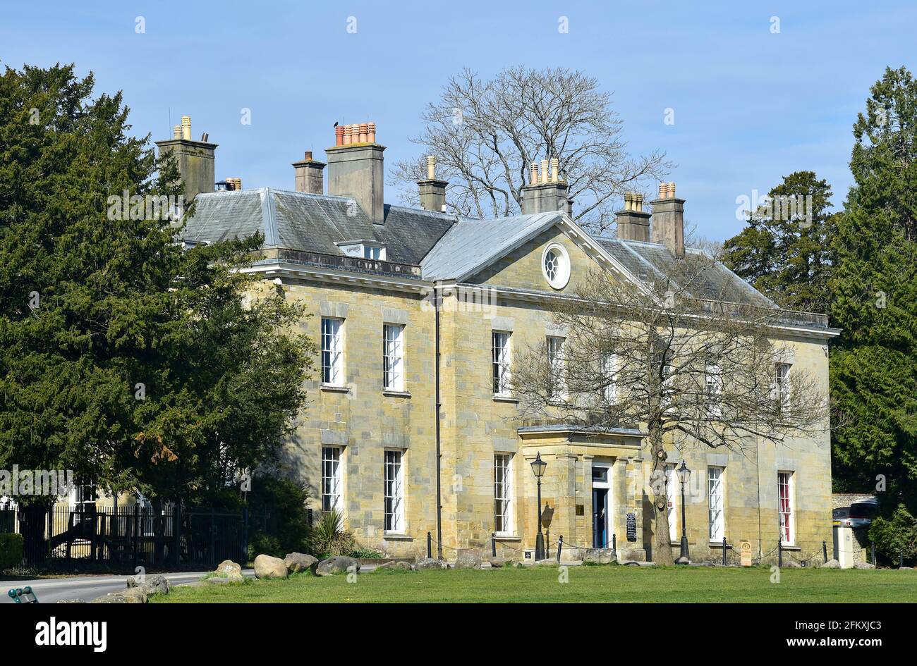 Stanmer House in Stanmer Park Brighton Sussex UK - Stanmer House is a Grade I listed mansion set in Stanmer Park Stock Photo