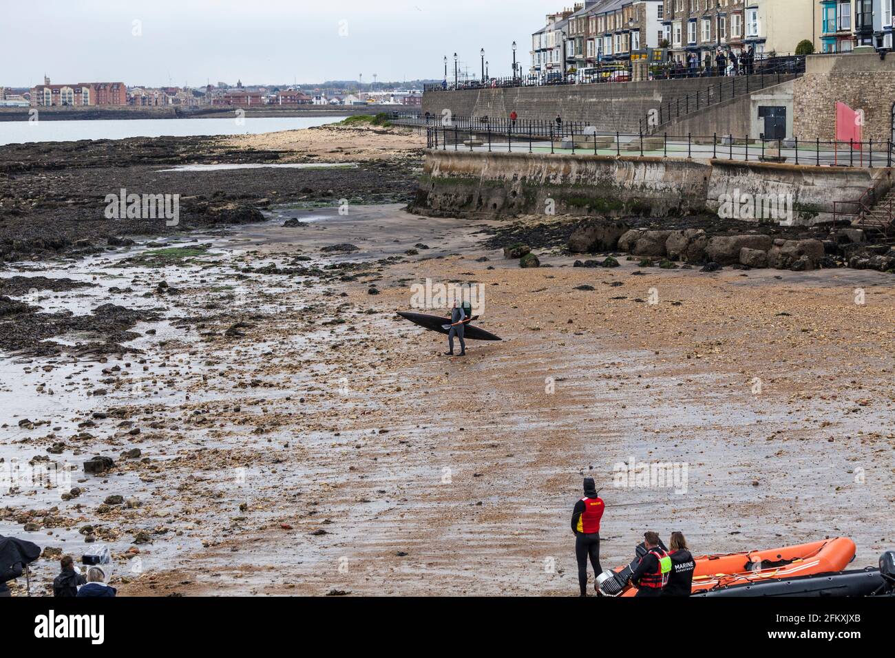 Hartlepool,UK. 2nd May 2021.Filming took place at the beach today