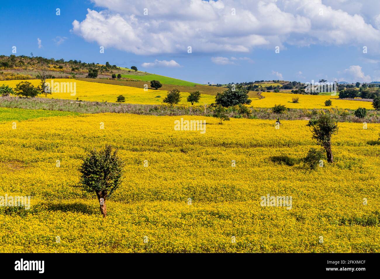 Rural landscape near Hsipaw, Myanmar Stock Photo