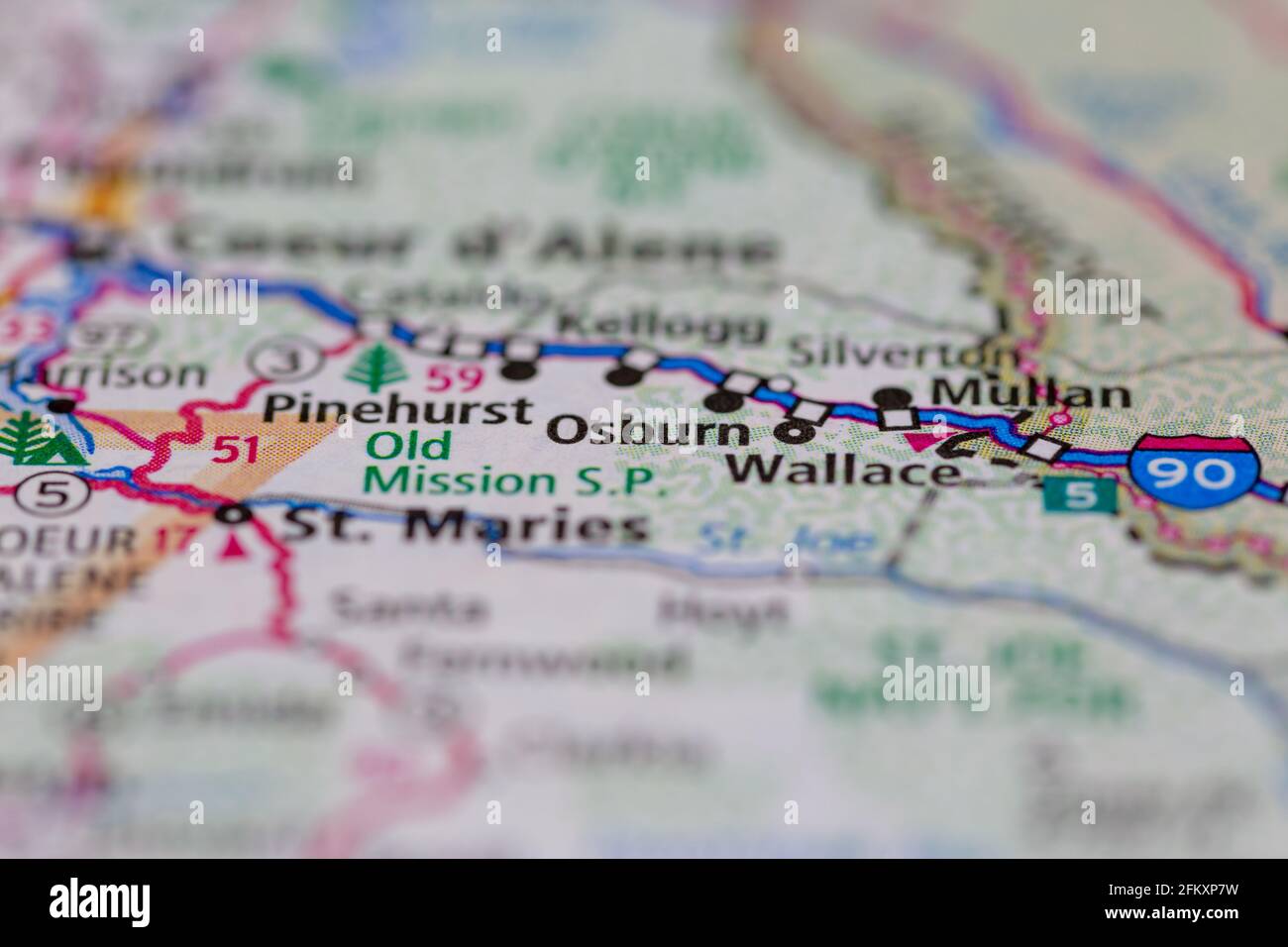 Map of osburn hires stock photography and images Alamy