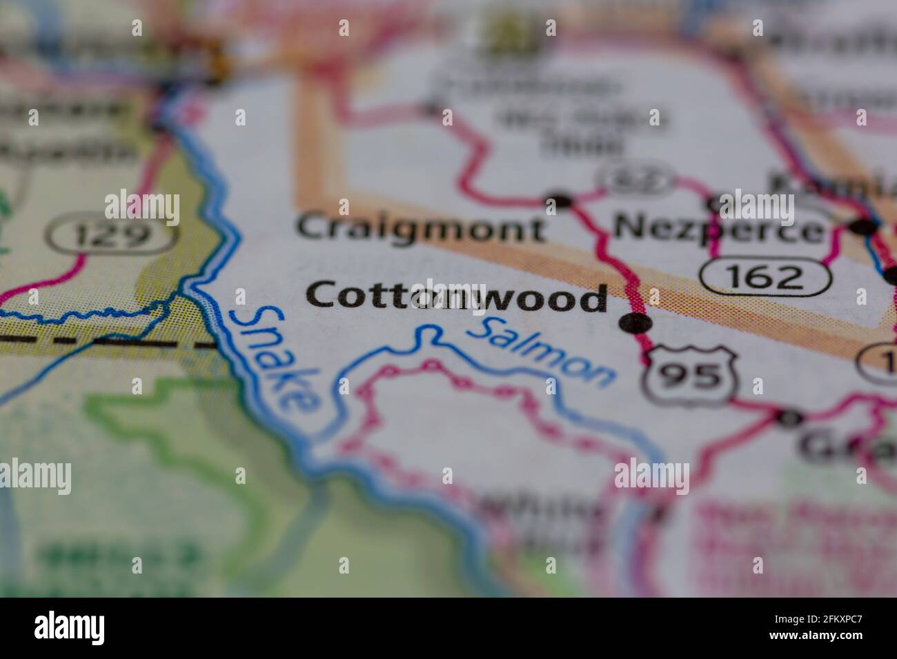 Cottonwood idaho map hires stock photography and images Alamy