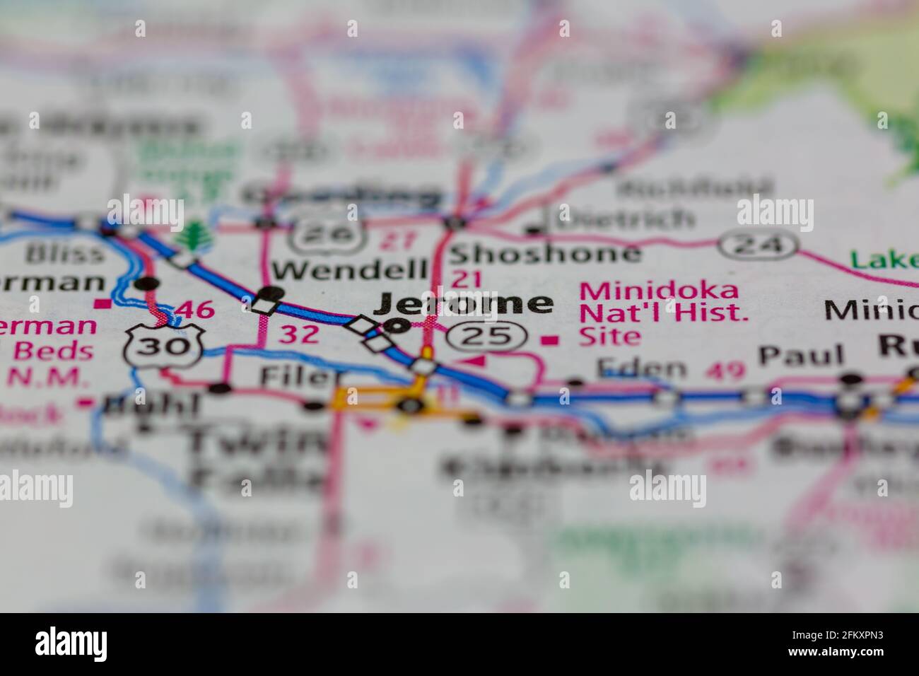 Jerome idaho map hires stock photography and images Alamy