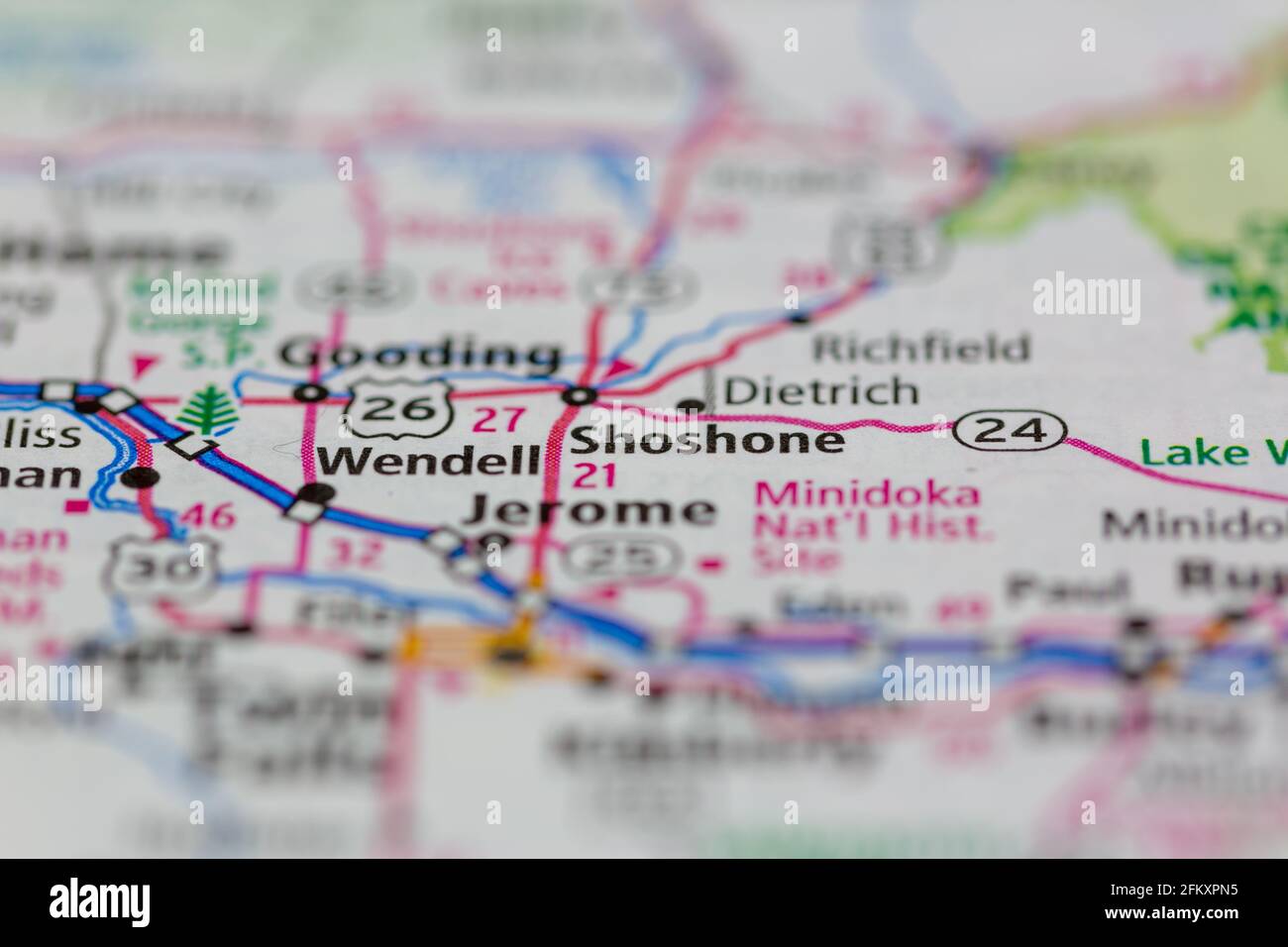 Shoshone on a map hires stock photography and images Alamy