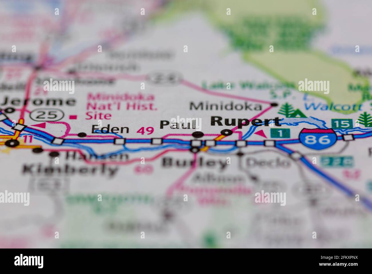 Paul Idaho USA shown on a Geography map or road map Stock Photo Alamy