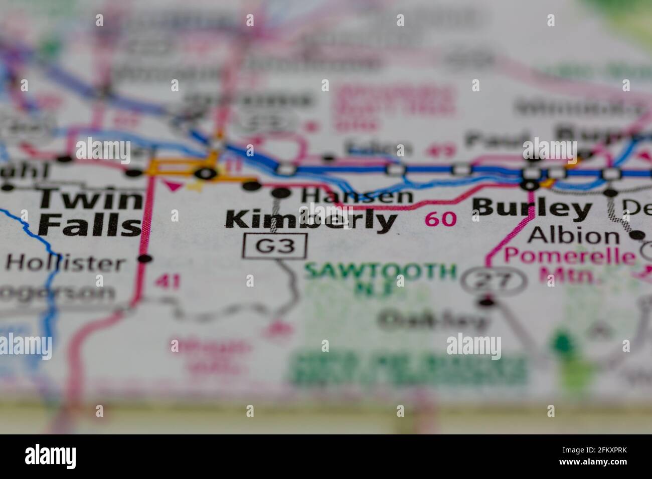 Kimberly idaho map hires stock photography and images Alamy