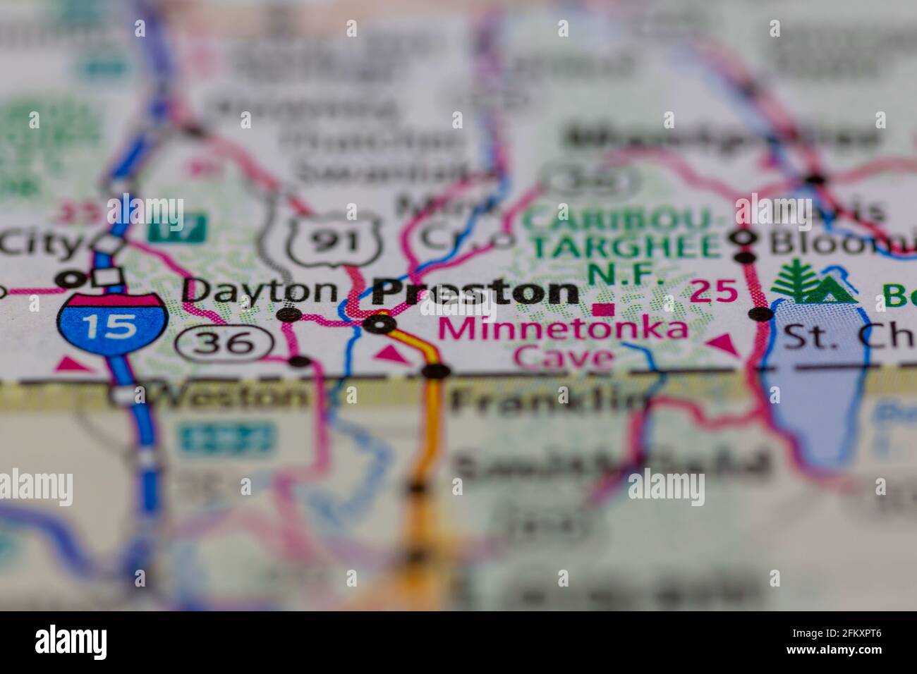 Preston idaho map hires stock photography and images Alamy