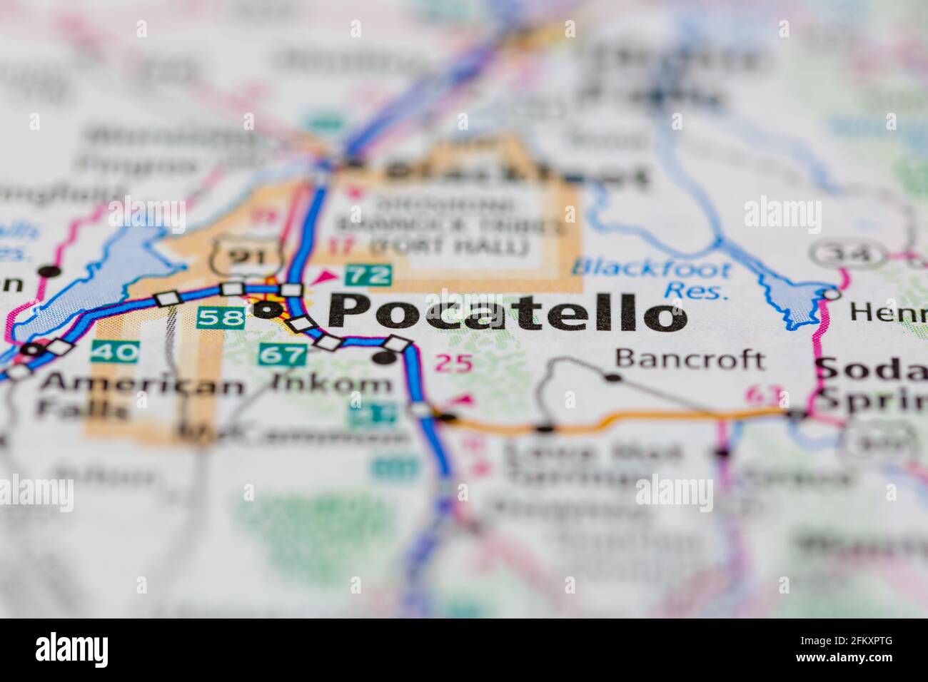 Pocatello idaho map hi-res stock photography and images - Alamy
