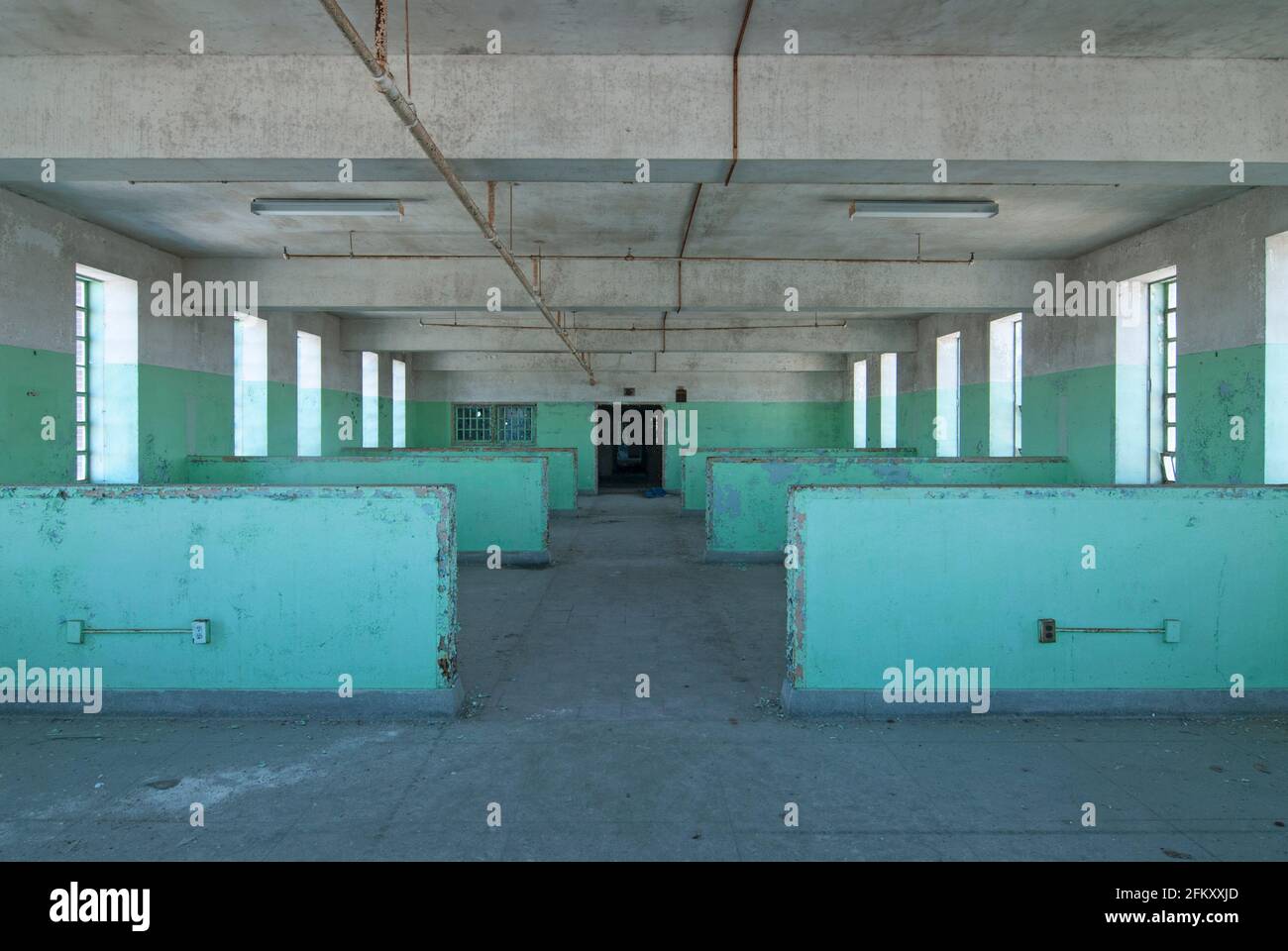 Interior of an abandoned decaying mental hospital Stock Photo Alamy