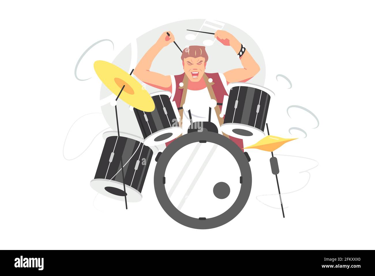 Drum set concert musician Stock Vector Images - Alamy