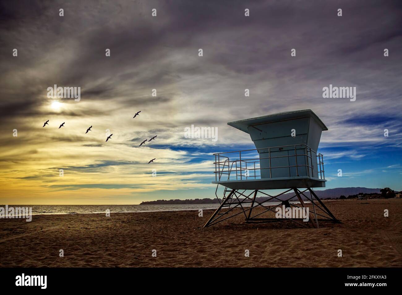 30X40 California Life Guard Stations With Black Frame