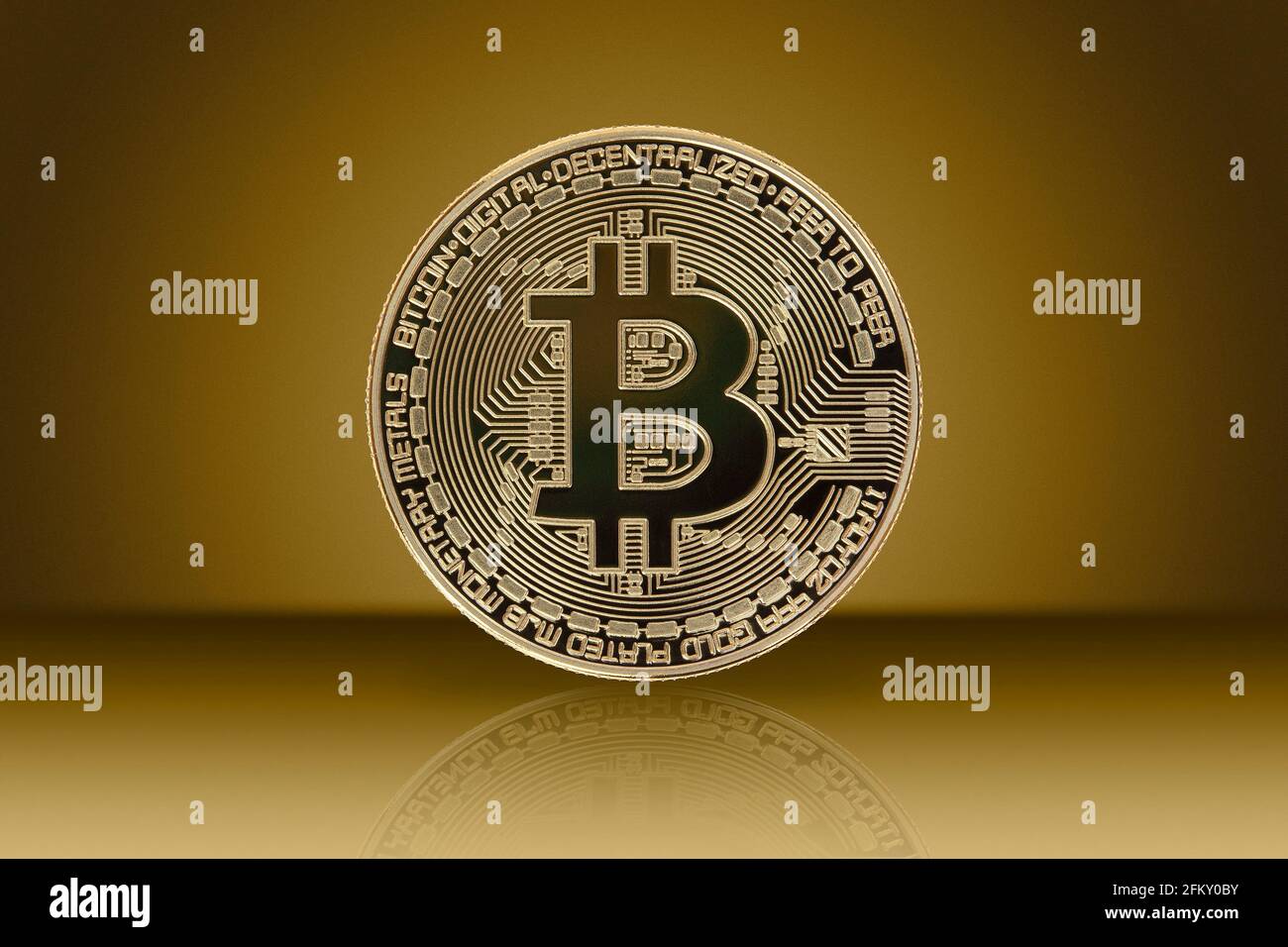 Bitcoin, Cryptocurrency, Virtual Currency Stock Photo