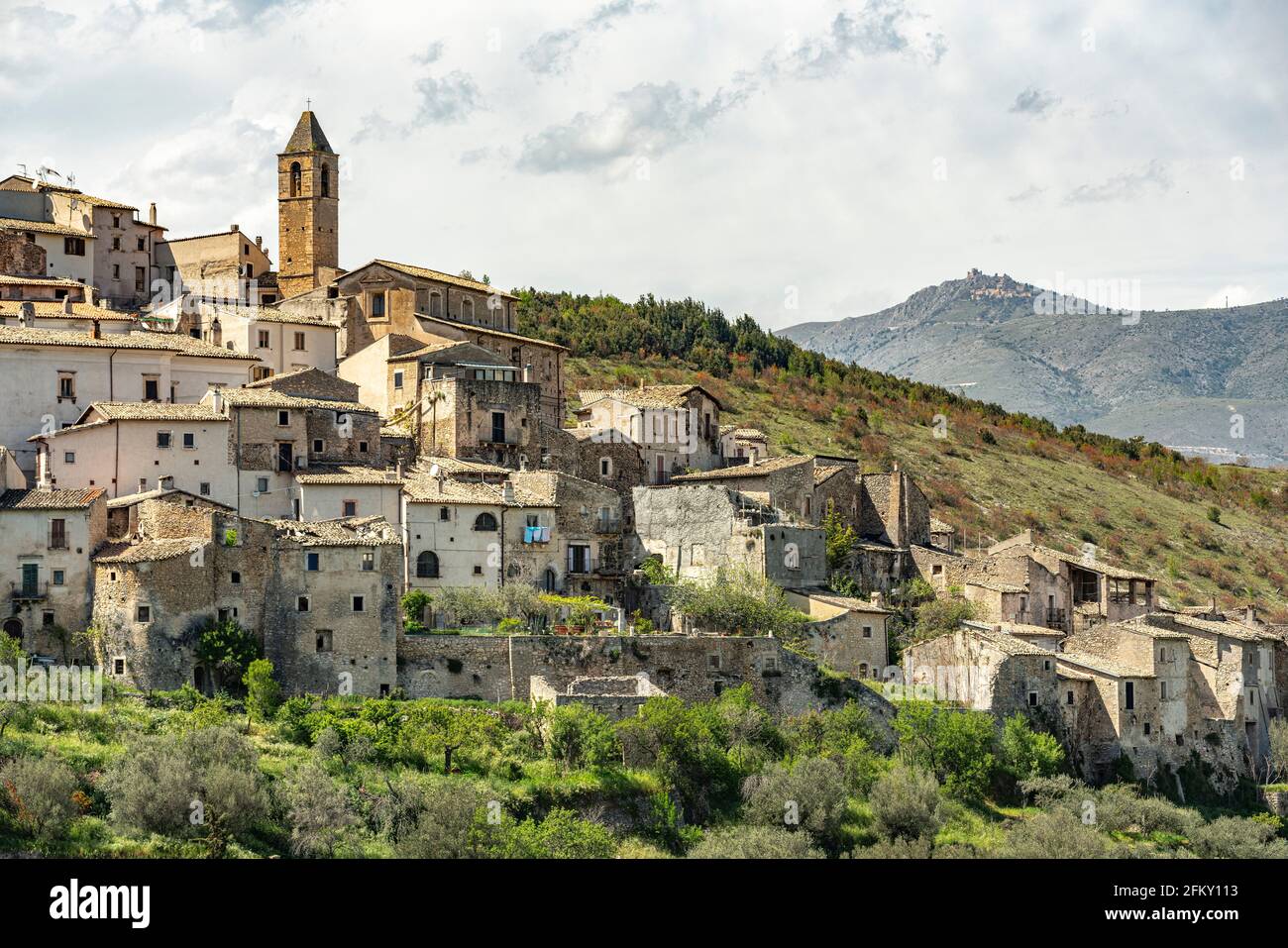 The ancient medieval village of Capestrano in Abruzzo. Capestrano ...