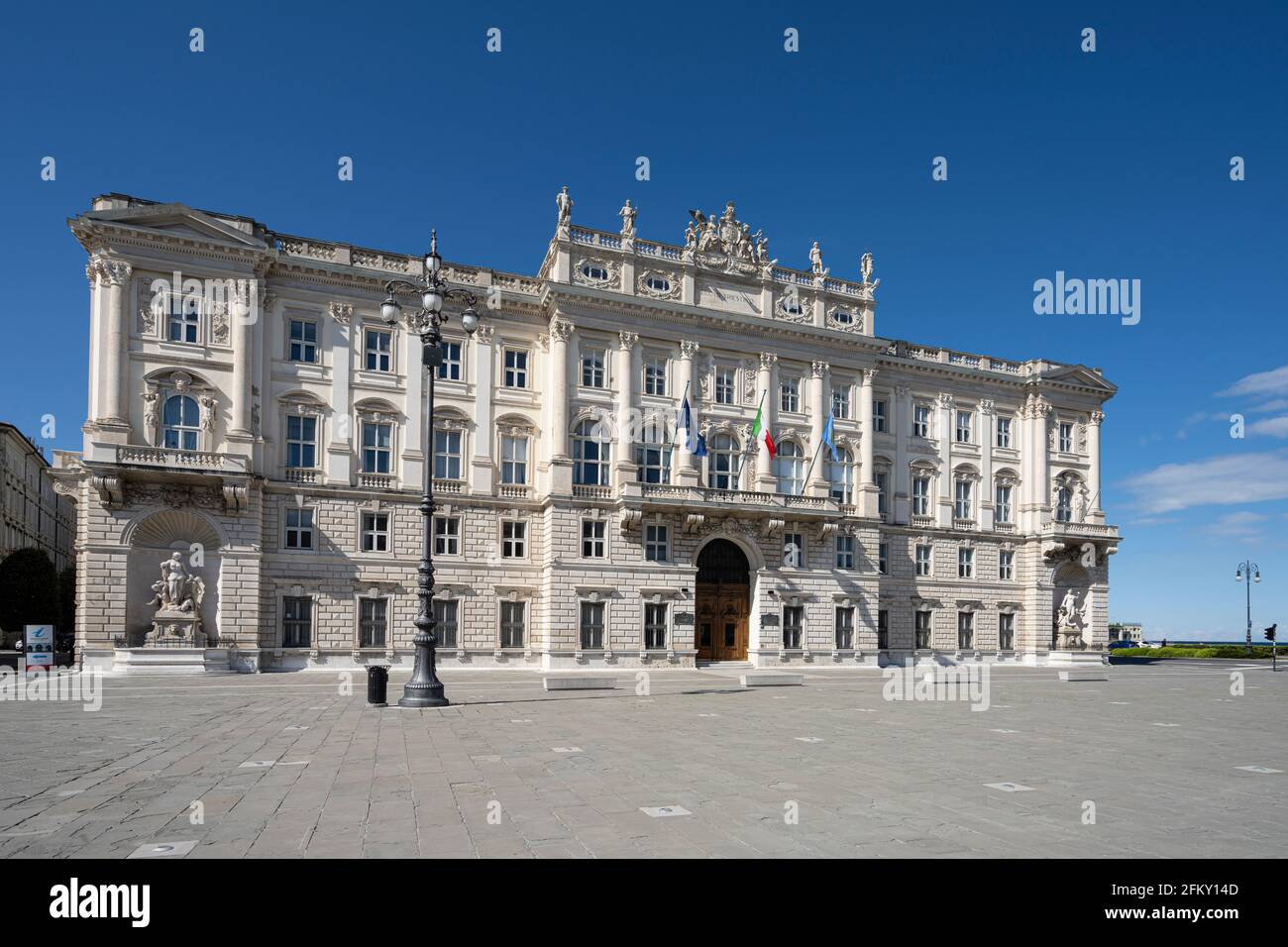 Trieste, Italy. May 3, 2021.   the palace headquarters of the council of Friuli Venezia Giulia region Stock Photo