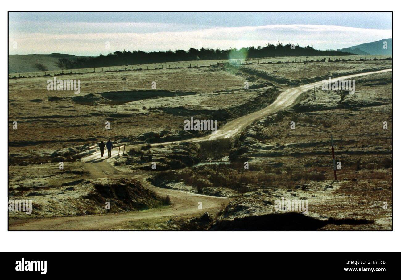 Walking on Dartmoor. The military use large areas of the moor for