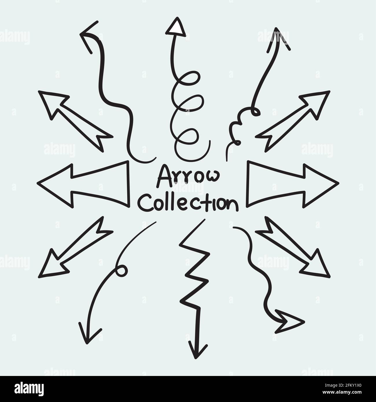 arrow collection on white background Stock Vector Image & Art - Alamy