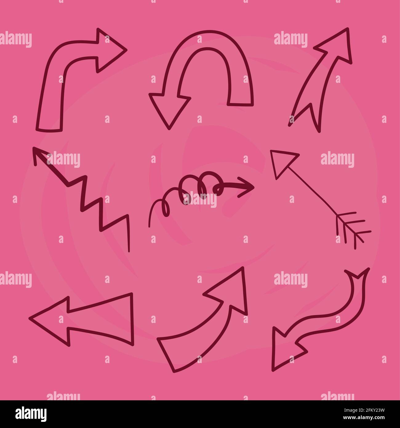 hand drawn arrows icon set Stock Vector Image & Art - Alamy