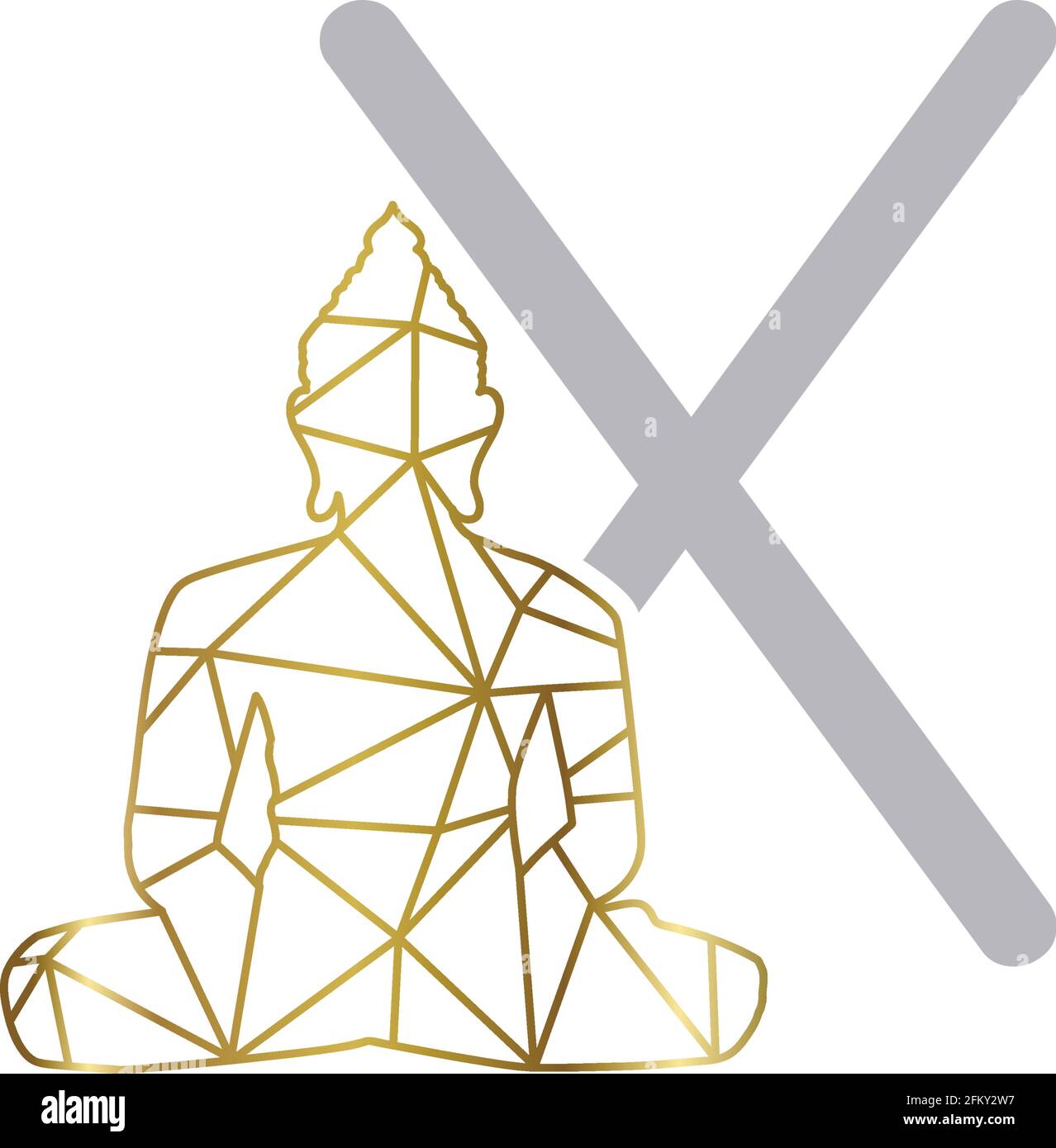BUDDHA letter, vector graphic design element Stock Vector