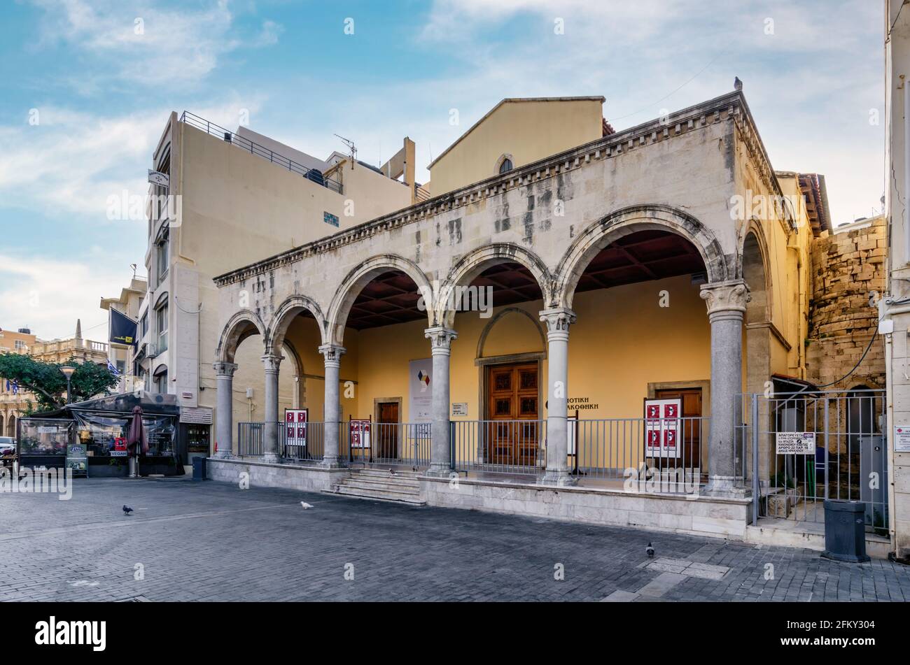 Heraklion, Crete, Greece. The Basilica of St. Mark is one of the most important