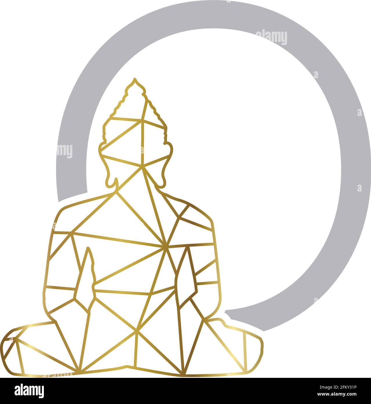 BUDDHA letter, vector graphic design element Stock Vector