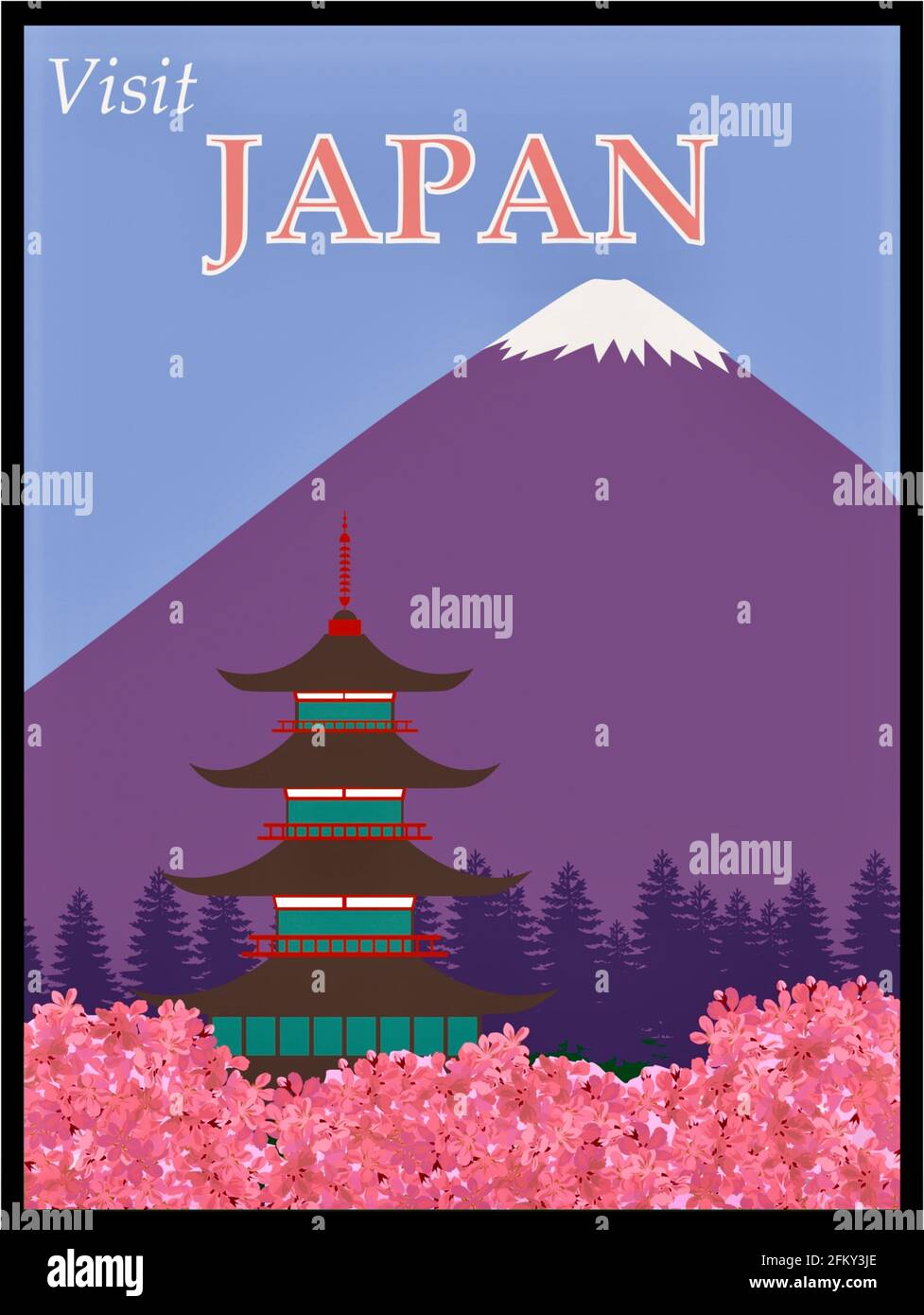 Japan travel poster vintage hi-res stock photography and images - Alamy