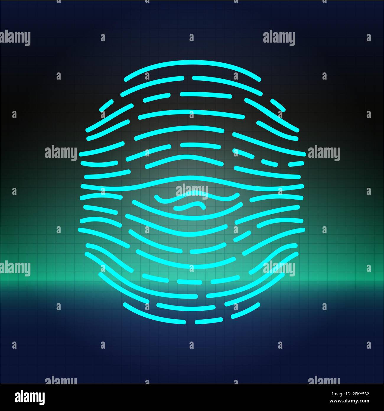 Fingerprint on a blurred background. Vector illustration Stock Vector ...