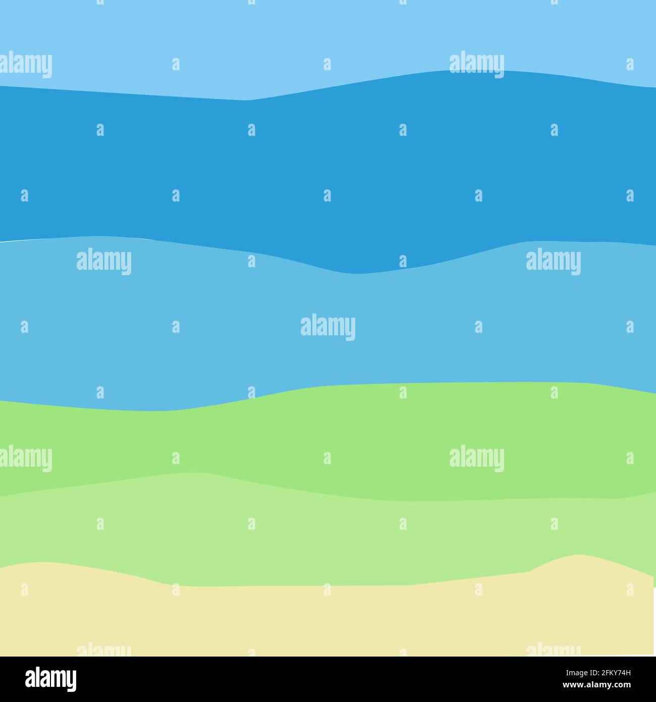 Sea bottom in minimalism. Bottom elements in several colors Stock ...