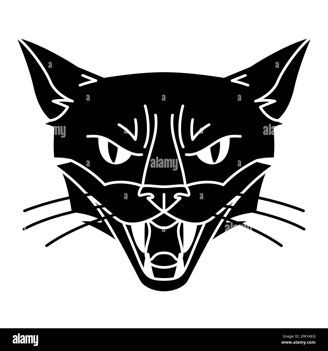Evil Cat Head Tattoo Stock Illustrations – 571 Evil Cat Head