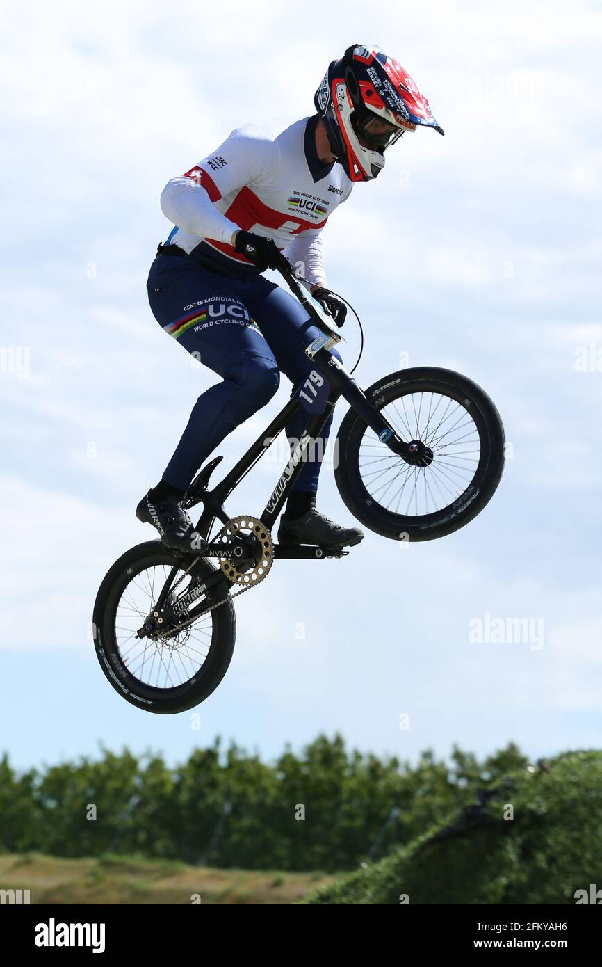 Verona, Italy. 02nd May, 2021. Simon MARQUART of Switzerland (179) in the BMX Racing Men Elite Round 2 of the UEC European Cup at the BMX Olympic Arena on May 2nd