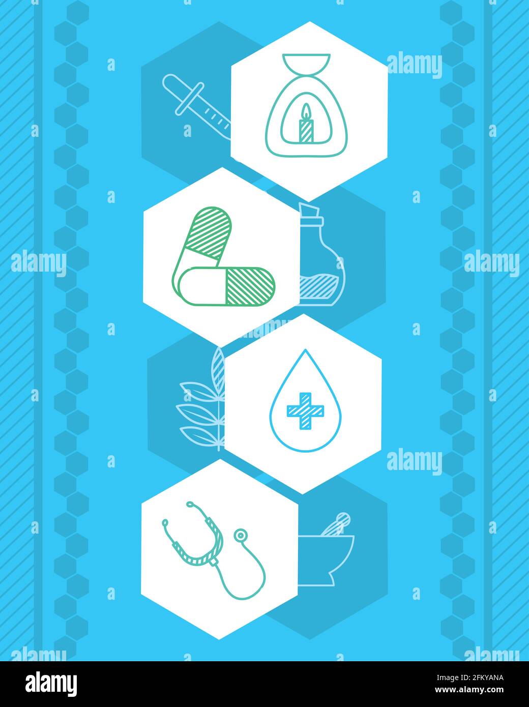 alternative medicine icons illustration design Stock Vector Image & Art ...