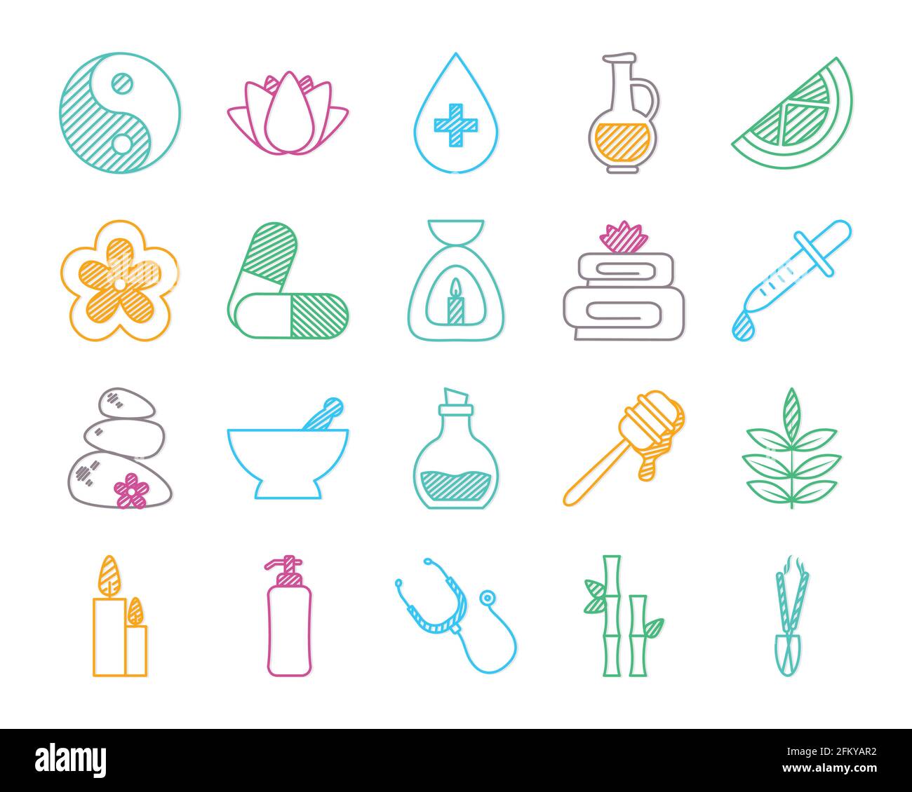 medicine alternative icon collection Stock Vector Image & Art - Alamy