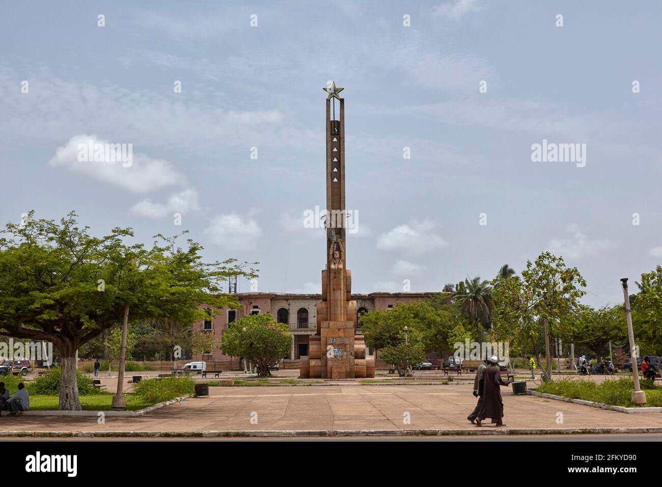Monumento Ao Esforco Da Raca Former Presidential Palace in Bissau Guinea-Bissau Africa Stock Photo