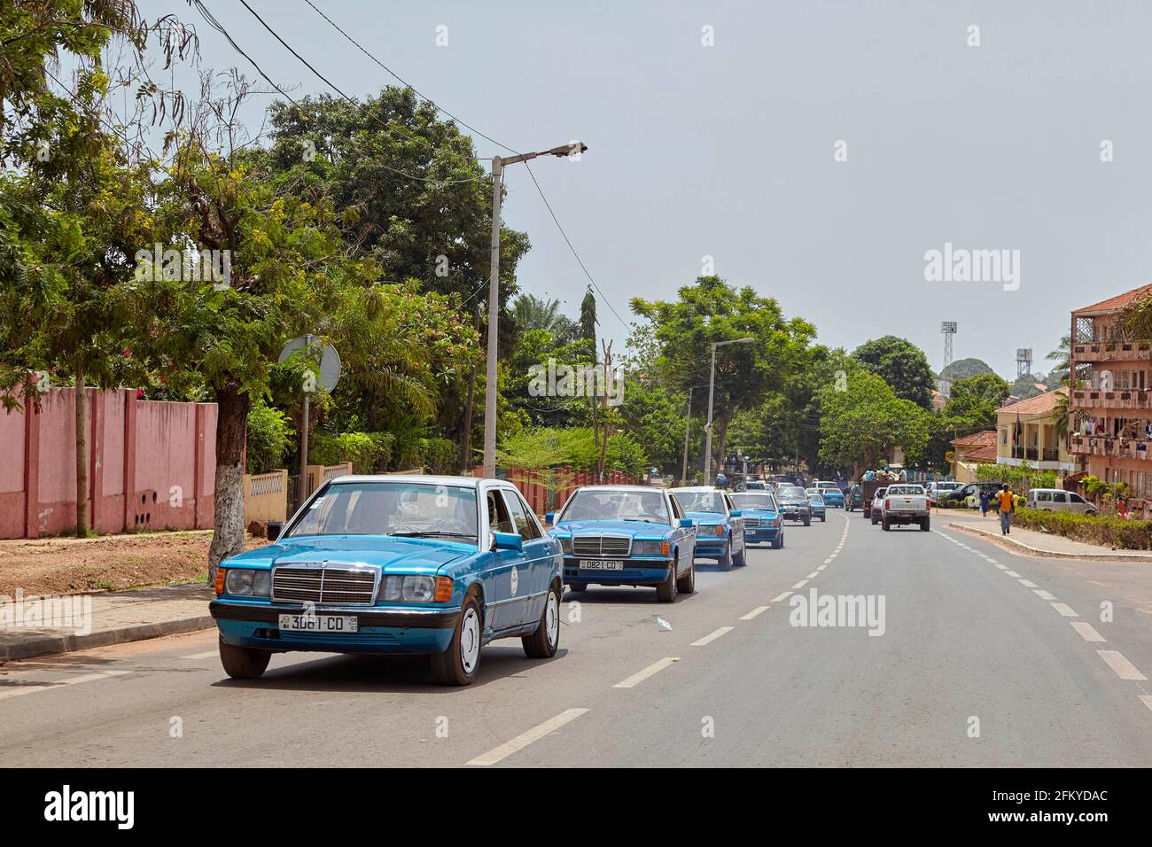 Avenida Francisco Mendes in Bissau Guinea-Bissau Africa Stock Photo