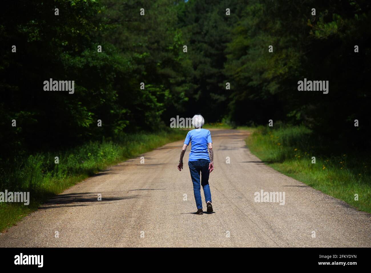 Country road disappearing in distance hires stock photography and