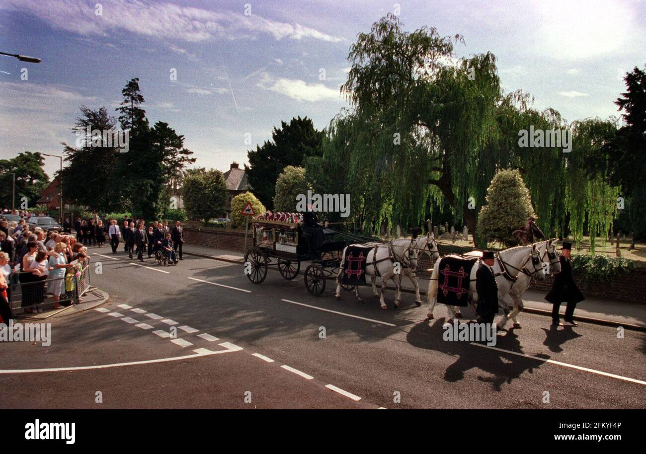 Sarah Payne Funeral August 2000The glass carriage containing the body