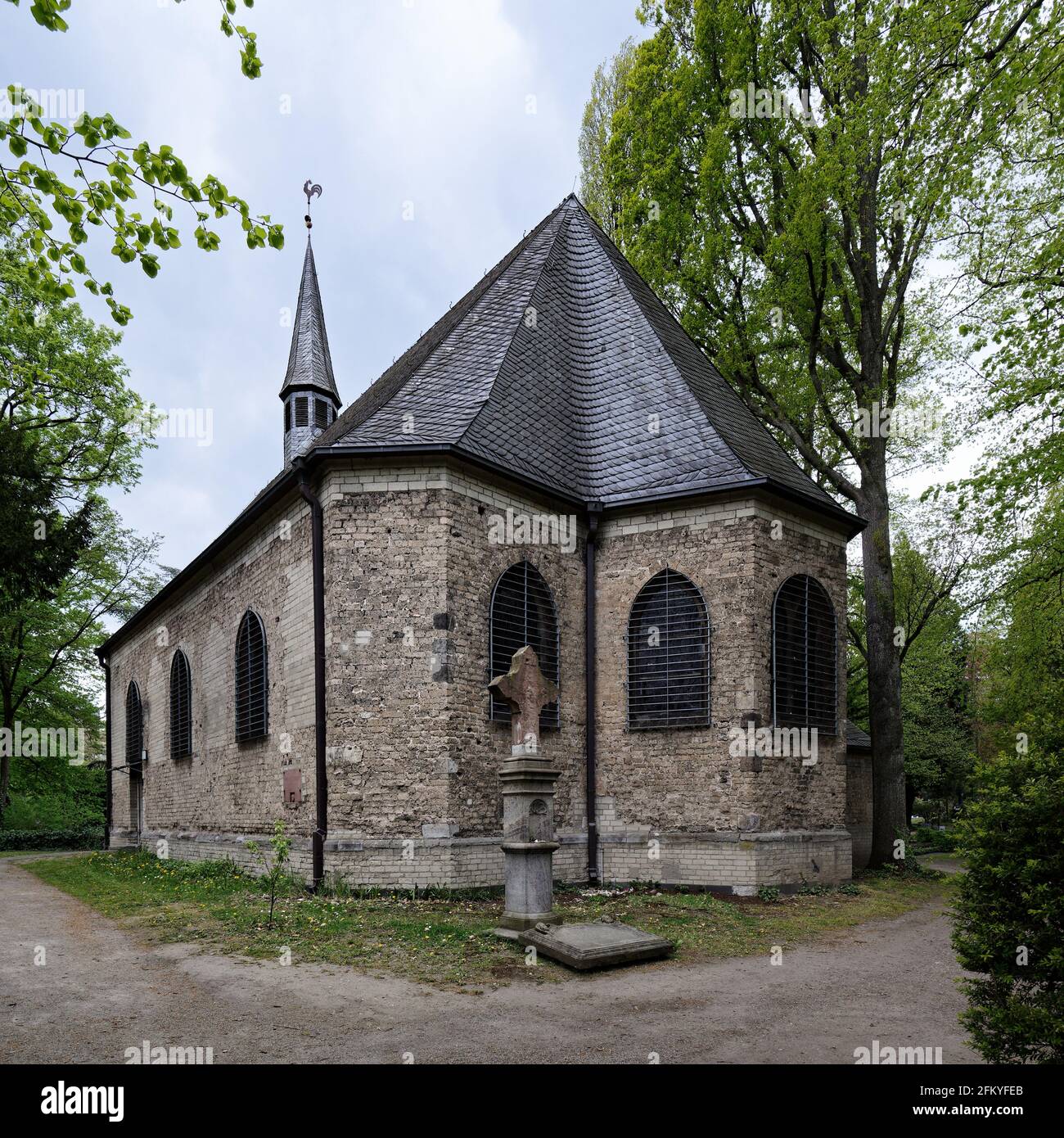 The church of St. Mary Magdalene and Lazarus in the Cologne cemetery Melaten from the year 1245 Stock Photo
