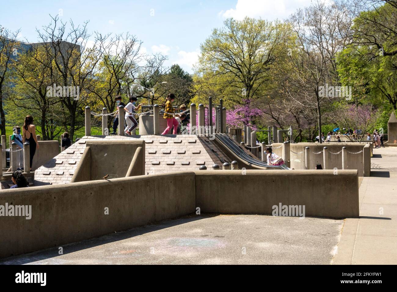 Springtime at the Ancient Playground in Central Park, Manhattan, New