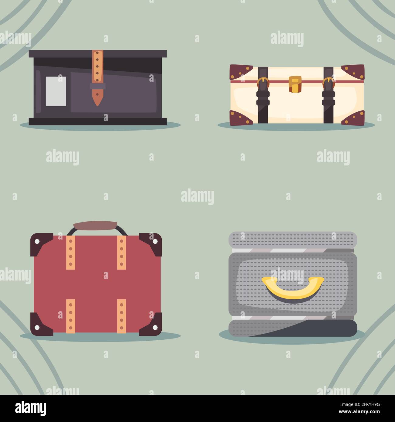 travel and trip bags icon set Stock Vector Image & Art - Alamy