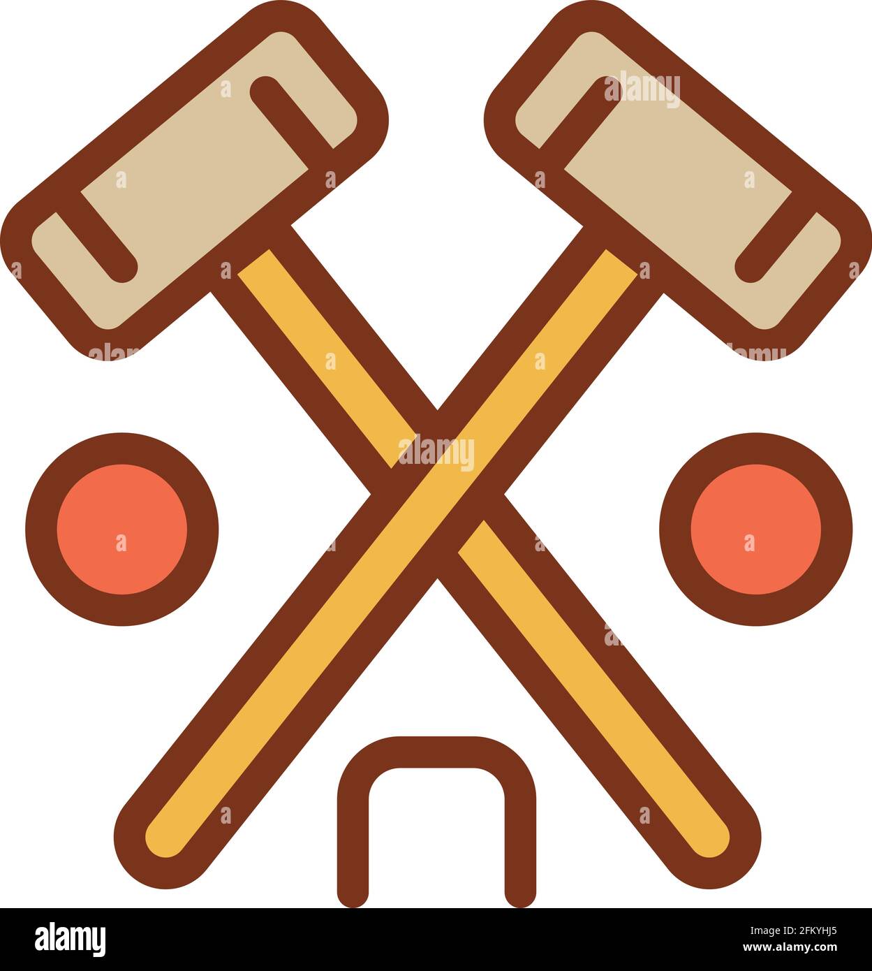 Croquet icon. Outline Croquet vector icon for web design isolated on